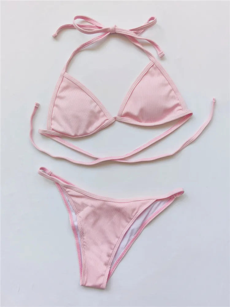 New Orange 4PCS/Set Swimwear