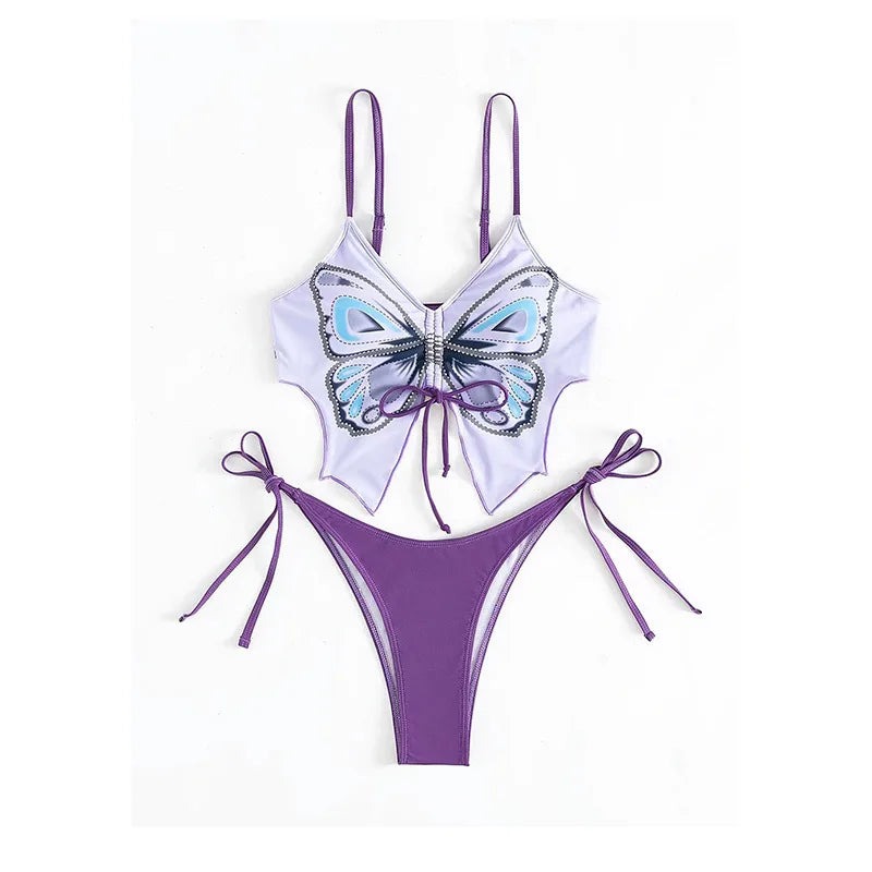 Print Strapped Swimwear