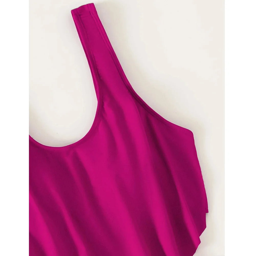 Pink Strapped Bikini Set