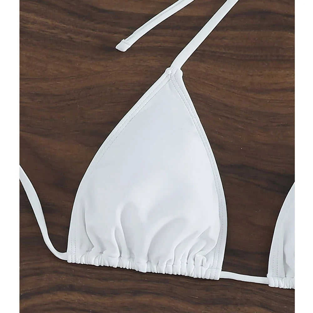 Sexy White Tied Halter 3PCS