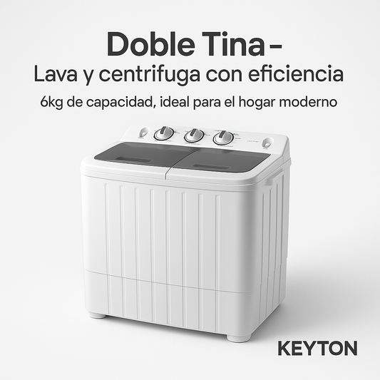 Lavadora doble tina 6Kg Keyton