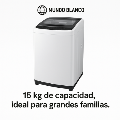 Lavadora automática 15Kg Mundo Blanco