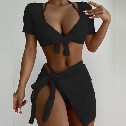 New Orange 4PCS/Set Swimwear
