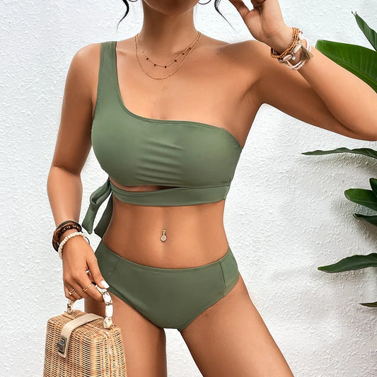 Sexy One-shoulder Swimwear
