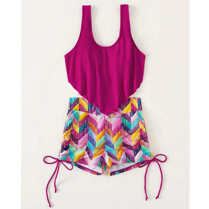 Pink Strapped Bikini Set