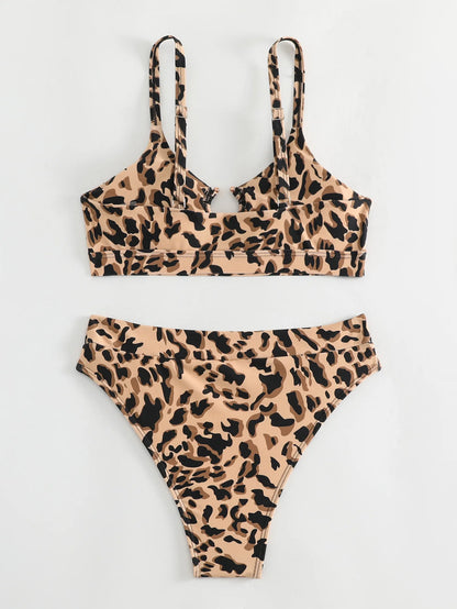 Sexy Print Strapped Swimwear