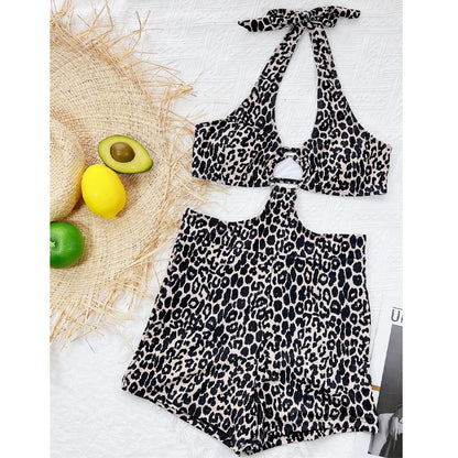 Leopard Halter Swimwear