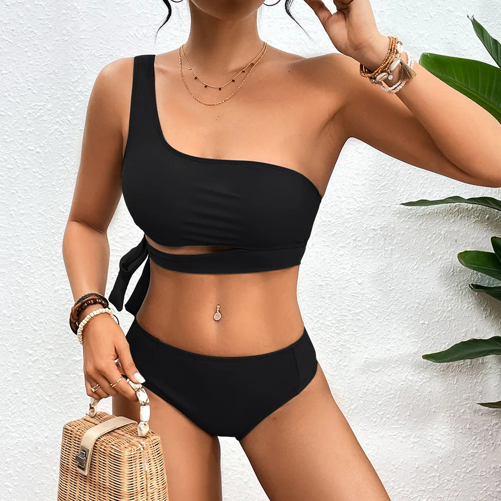 Sexy One-shoulder Swimwear